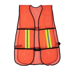 CHALECO DE MALLA CON REFLEJANTE NARANJA