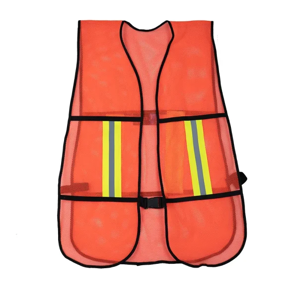 CHALECO DE MALLA CON REFLEJANTE NARANJA