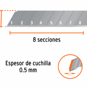 CUCHILLAS P/CUTTER 18MM, 10 PZAS, EXPERT