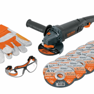 SET ESMERILADORA IND 4-1/2' 950W C/DISCOS, LENTES Y GUANTES