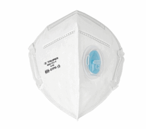 RESPIRADOR PLEGABLE N95, CON VÁLVULA PARTICULAS (CAJA C/10PZ)