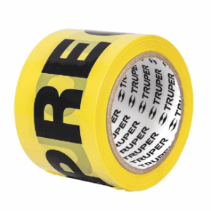 ROLLO CINTA LIMITADORA "PRECAUCION" AMARILLA  (7.5 CM X 100 MTS)