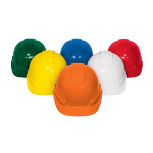 CASCO DE SEGURIDAD CON RANURAS DE VENTILACIÓN, AJUSTE MATRACA CLASE C