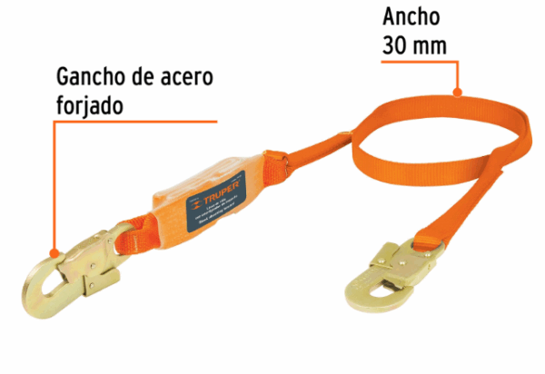 LINEA DE VIDA CON ABSORBEDOR IMPAC 1.8M TRUPER - Image 2
