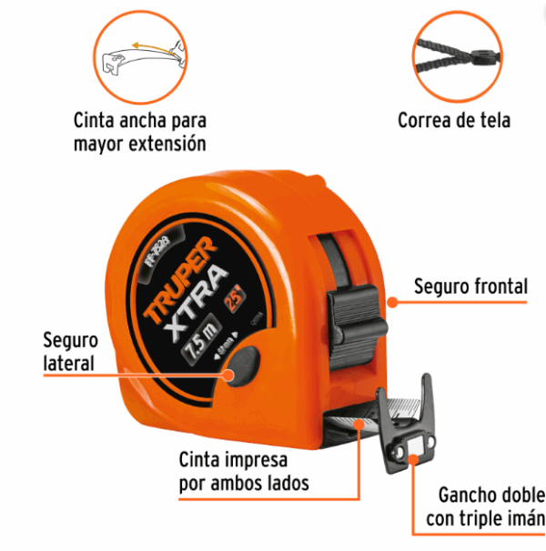 FLEXOMETRO XTRA DE 7.5 M, CINTA 1-1/8" - Image 3