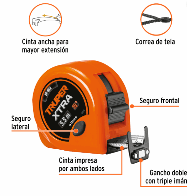 FLEXOMETRO XTRA DE 5.5 M, CINTA 1-1/8" - Image 2