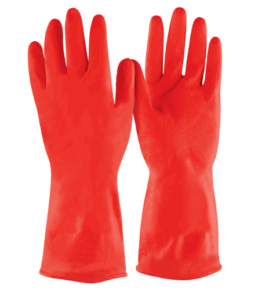 GUANTES DE LÁTEX PARA LIMPIEZA, ROJOS, G, PRETUL