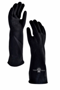 GUANTE DE HULE NEGRO 18" (45CM) TIGER FORCE