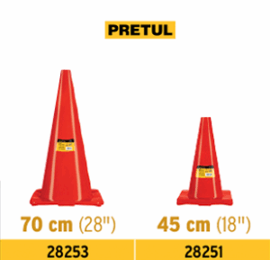 CONO DE PRECAUCIÓN DE PVC, PRETUL