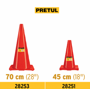 CONO DE PRECAUCIÓN DE PVC, PRETUL