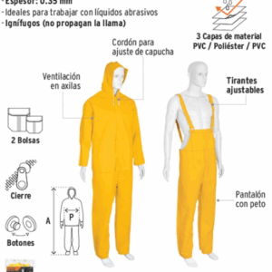 CONJUNTO IMPERMEABLE TRIPLE CAPA 0.35MM TRUPER EXPERT