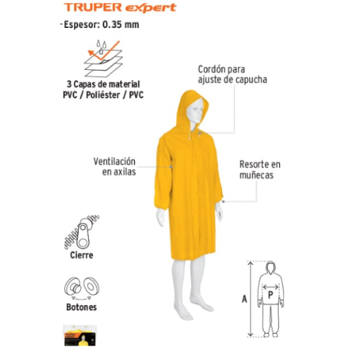 GABARDINA IMPERMEABLE TRIPLE CAPA TURPER EXPERT