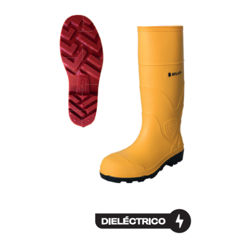 BOTA INDUSTRIAL DIELÉCTRICA AMARILLA CON CASQUILLO