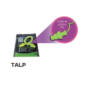 TAPÓN AUDITIVO CON CORDÓN DE PLÁSTICO PVC LACK PLUS